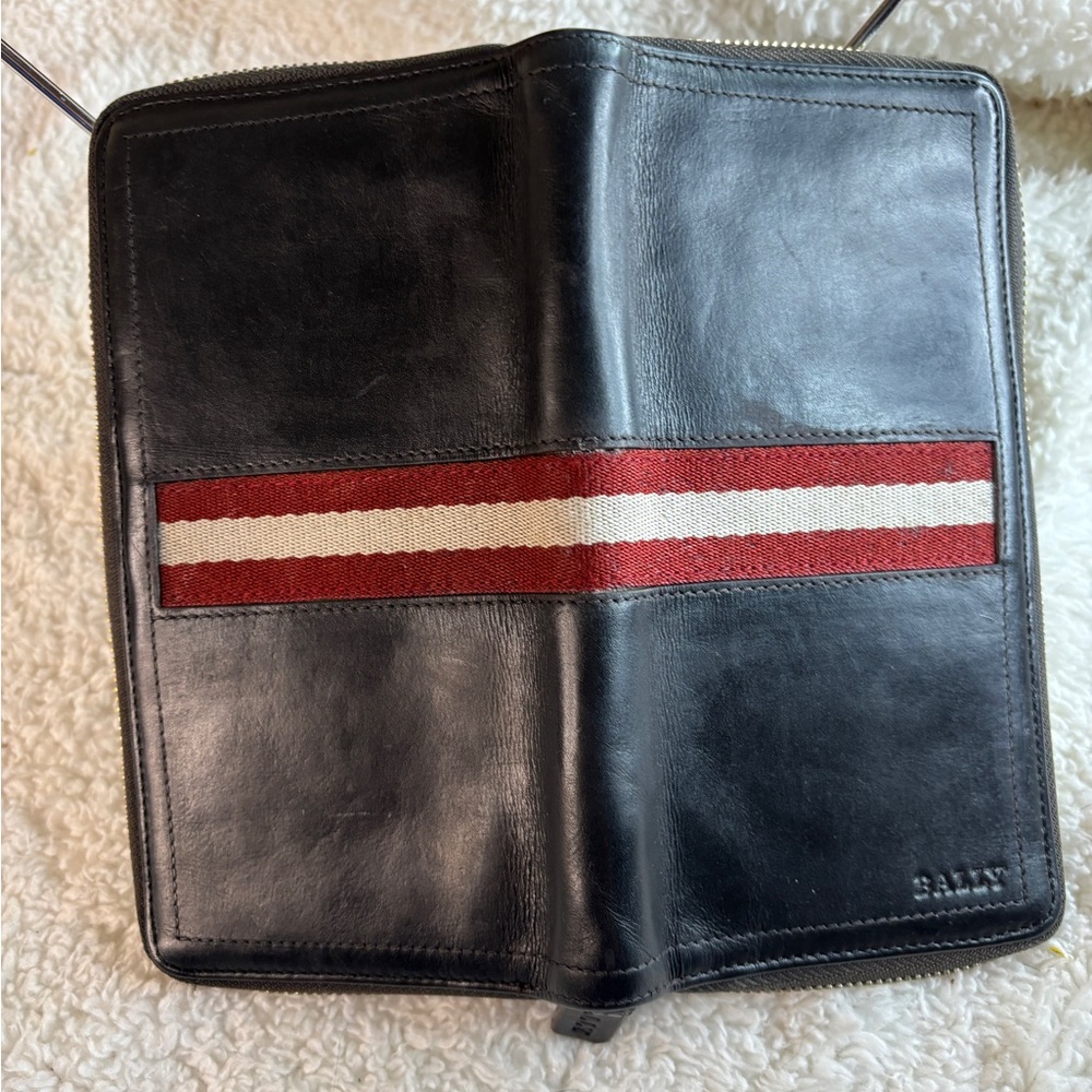 BALLY Baliro Leather Zip Around Wallet Color Multi - Picture 13 of 16
